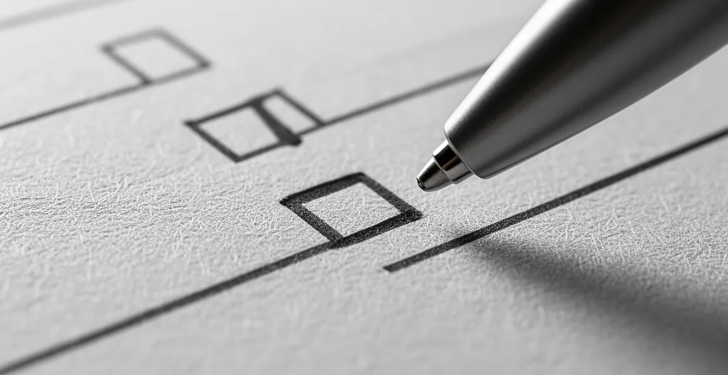 Vue macro d'un formulaire papier avec des éléments de design mis en évidence