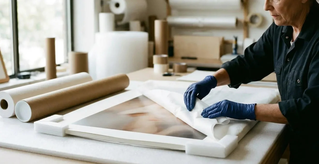 Système d'emballage professionnel multicouche pour protection de tirage fine art