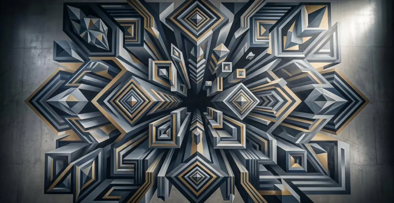 Sol de stand avec impression anamorphose 3D créant une illusion d'optique guidant les visiteurs